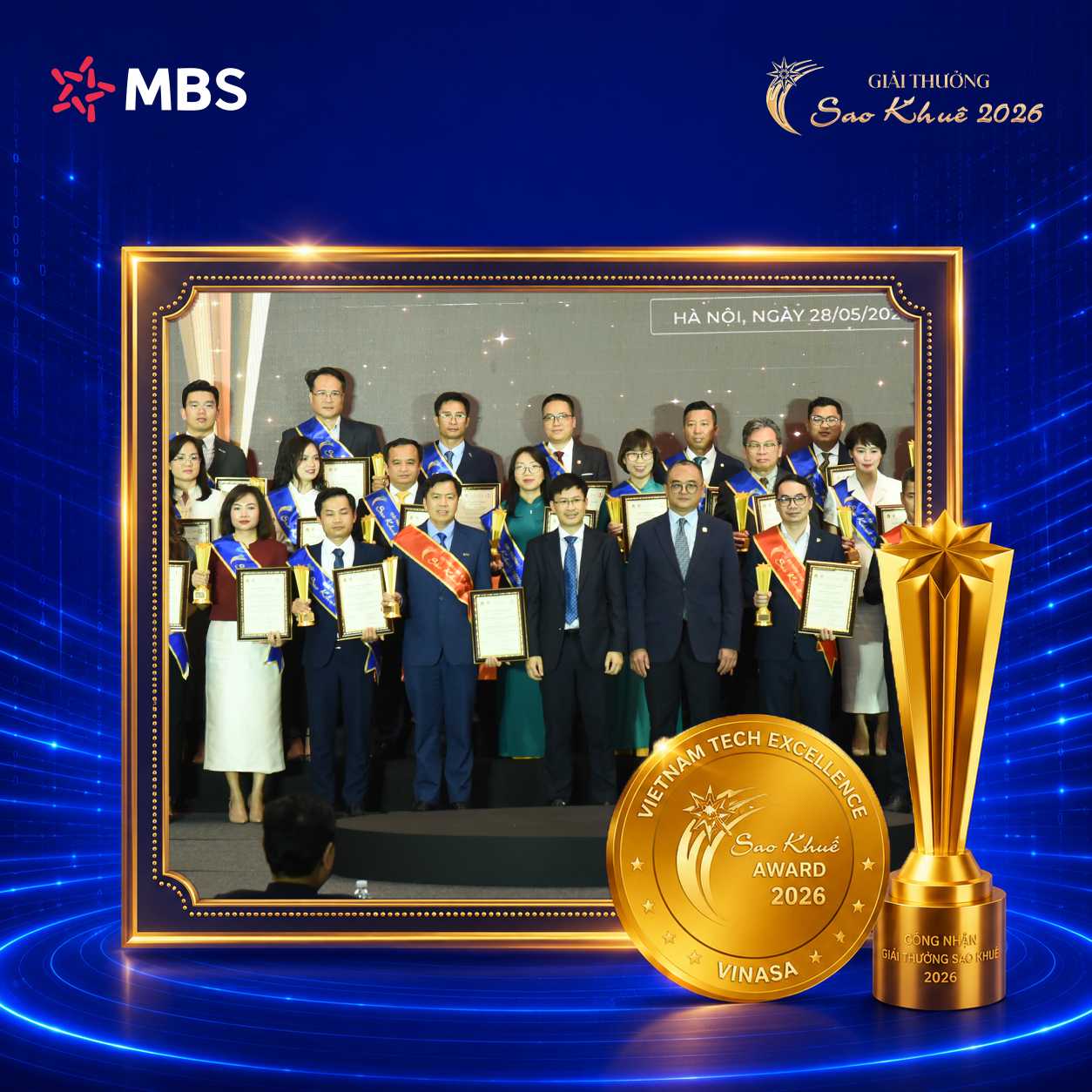 MBS Mobile App đạt xếp hạng 5 sao tại Giải thưởng Sao Khuê 2026