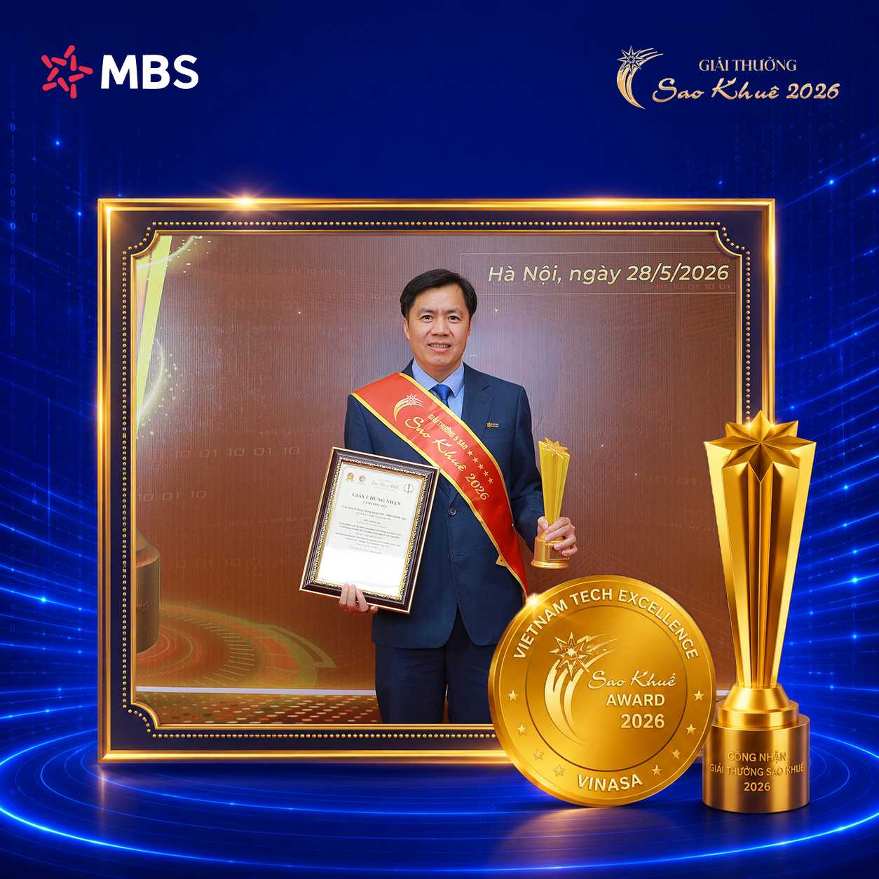 MBS Mobile App đạt xếp hạng 5 sao tại Giải thưởng Sao Khuê 2026