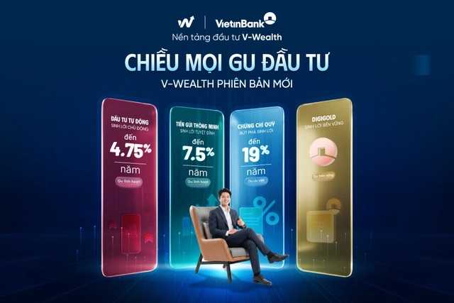 VietinBank nâng cấp nền tảng đầu tư V-Wealth trên ứng dụng iPay với nhiều tính năng mới