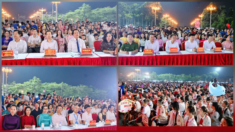Đại biểu và đông đảo thiếu nhi phường Vĩnh Phúc tham dự chương trình. r1.jpg
