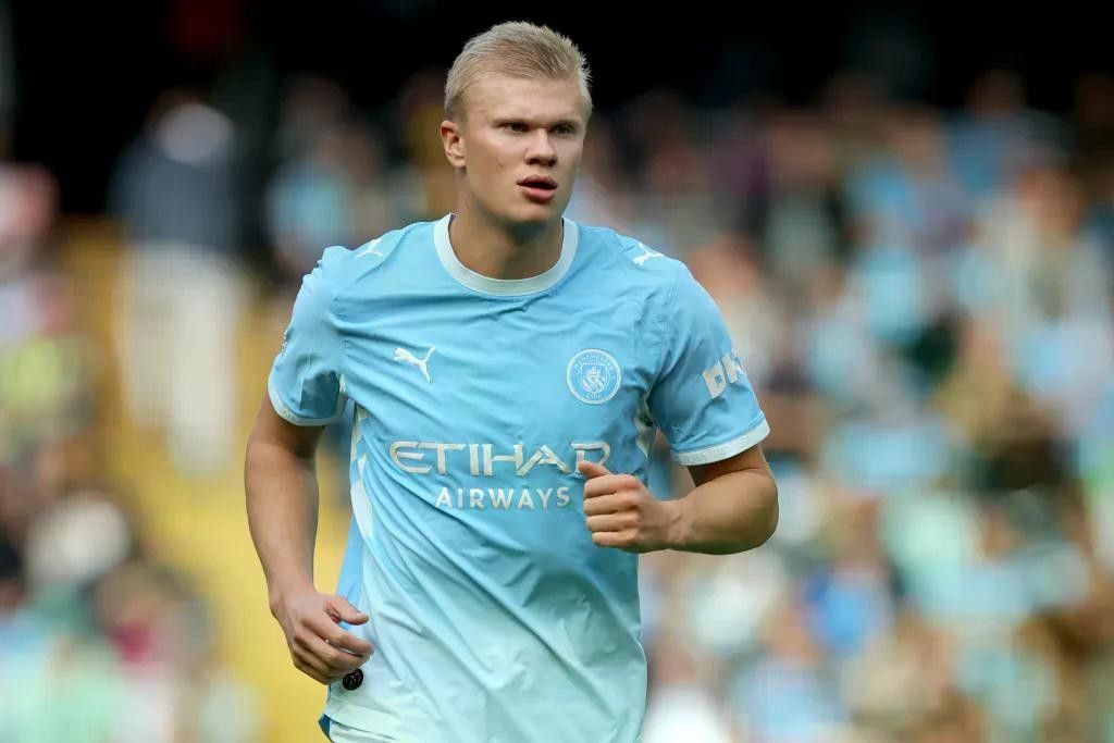 Erling Haaland đang hưởng lương khoảng 500.000 bảng mỗi tuần tại Man City. Ảnh: Getty. haaland.jpg